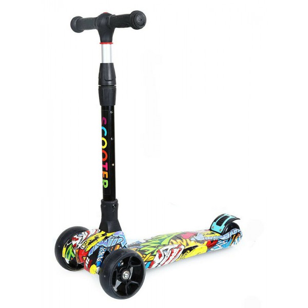 Πατίνι HBC-001, 4 φωτιζόμενοι τροχοί, foldable, πολύχρωμο Πατίνι HBC-001, 4 φωτιζόμενοι τροχοί, foldable, πολύχρωμο