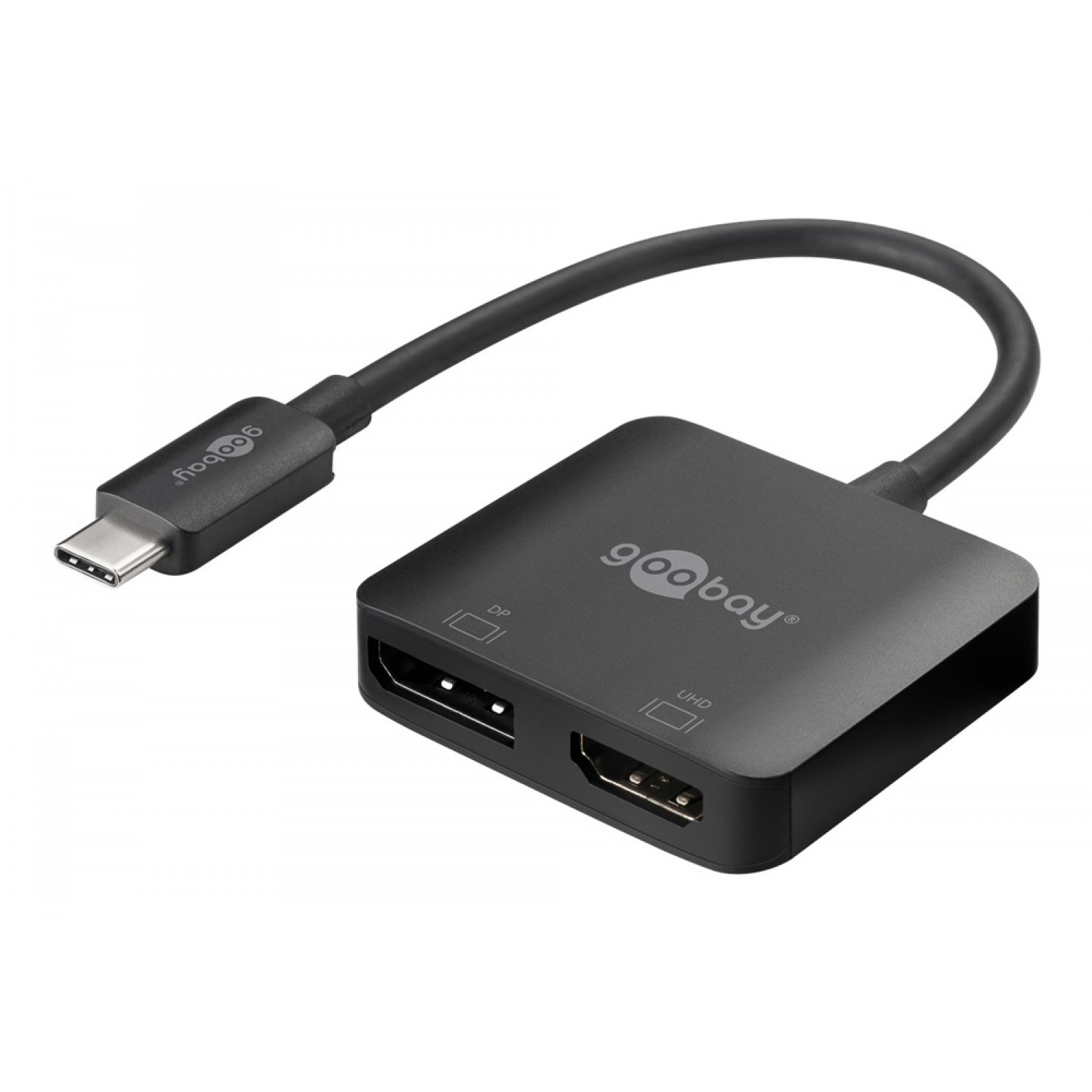GOOBAY αντάπτορας USB-C σε DisplayPort/HDMI 60172, 4K/60Hz, MST, μαύρος GOOBAY αντάπτορας USB-C σε DisplayPort/HDMI 60172, 4K/60Hz, MST, μαύρος