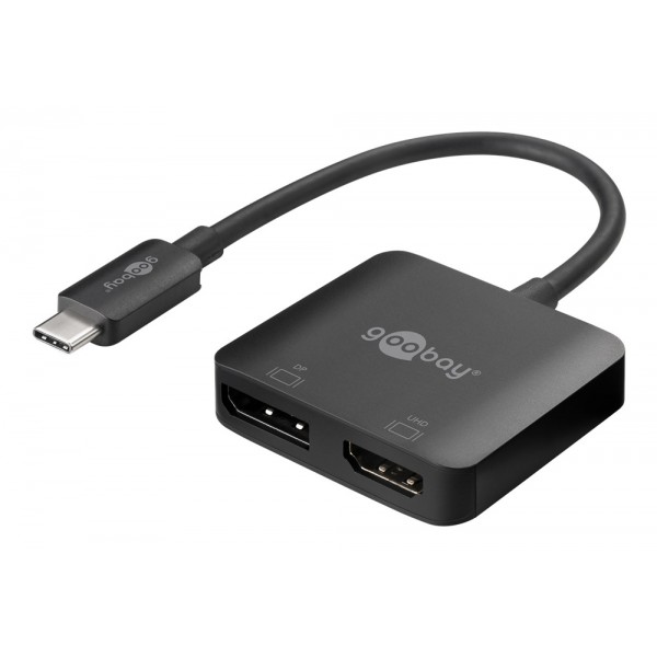 GOOBAY αντάπτορας USB-C σε DisplayPort/HDMI 60172, 4K/60Hz, MST, μαύρος GOOBAY αντάπτορας USB-C σε DisplayPort/HDMI 60172, 4K/60Hz, MST, μαύρος