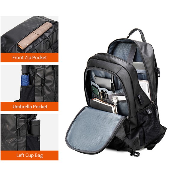 ARCTIC HUNTER τσάντα πλάτης B00387 με θήκη laptop 15.6", 26L, USB, μαύρη ARCTIC HUNTER τσάντα πλάτης B00387 με θήκη laptop 15.6", 26L, USB, μαύρη