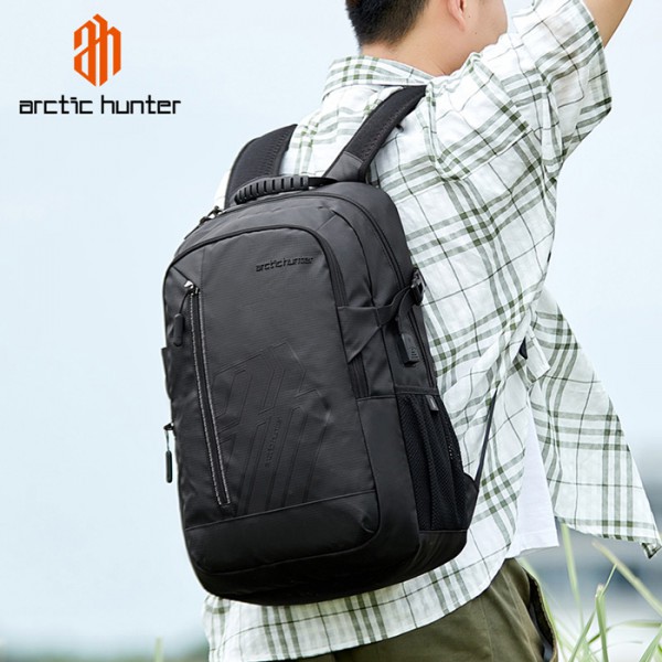 ARCTIC HUNTER τσάντα πλάτης B00387 με θήκη laptop 15.6", 26L, USB, μαύρη ARCTIC HUNTER τσάντα πλάτης B00387 με θήκη laptop 15.6", 26L, USB, μαύρη