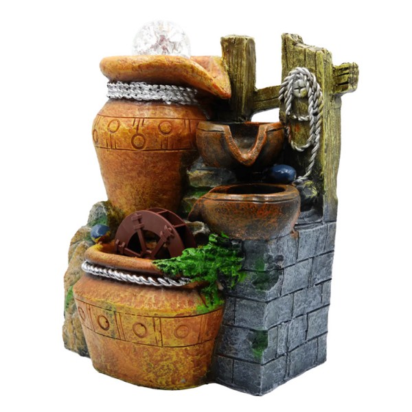 Συντριβάνι Feng Shui JK-180-018, φωτιζόμενο, 20 x 18 x 27cm