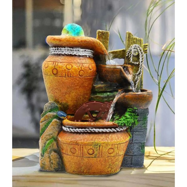 Συντριβάνι Feng Shui JK-180-018, φωτιζόμενο, 20 x 18 x 27cm