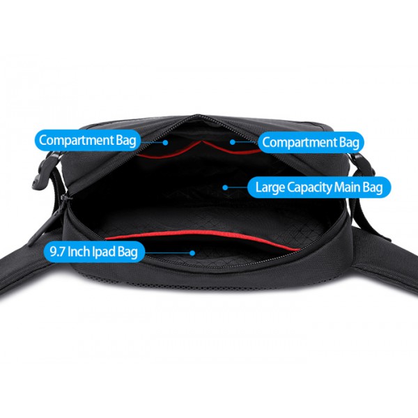 GOLDEN WOLF τσάντα μέσης Y00028, αδιάβροχη, μαύρη GOLDEN WOLF τσάντα μέσης Y00028, αδιάβροχη, μαύρη