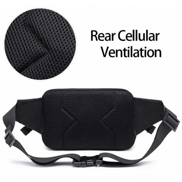 GOLDEN WOLF τσάντα μέσης Y00028, αδιάβροχη, μαύρη GOLDEN WOLF τσάντα μέσης Y00028, αδιάβροχη, μαύρη