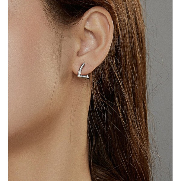 BAMOER σκουλαρίκια SCE975 με κυβική ζιρκόνια, ασήμι 925, ασημί BAMOER σκουλαρίκια SCE975 με κυβική ζιρκόνια, ασήμι 925, ασημί