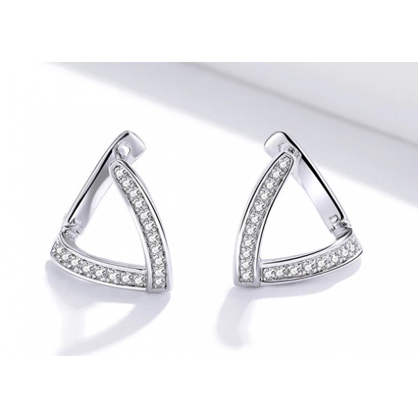 BAMOER σκουλαρίκια SCE975 με κυβική ζιρκόνια, ασήμι 925, ασημί BAMOER σκουλαρίκια SCE975 με κυβική ζιρκόνια, ασήμι 925, ασημί