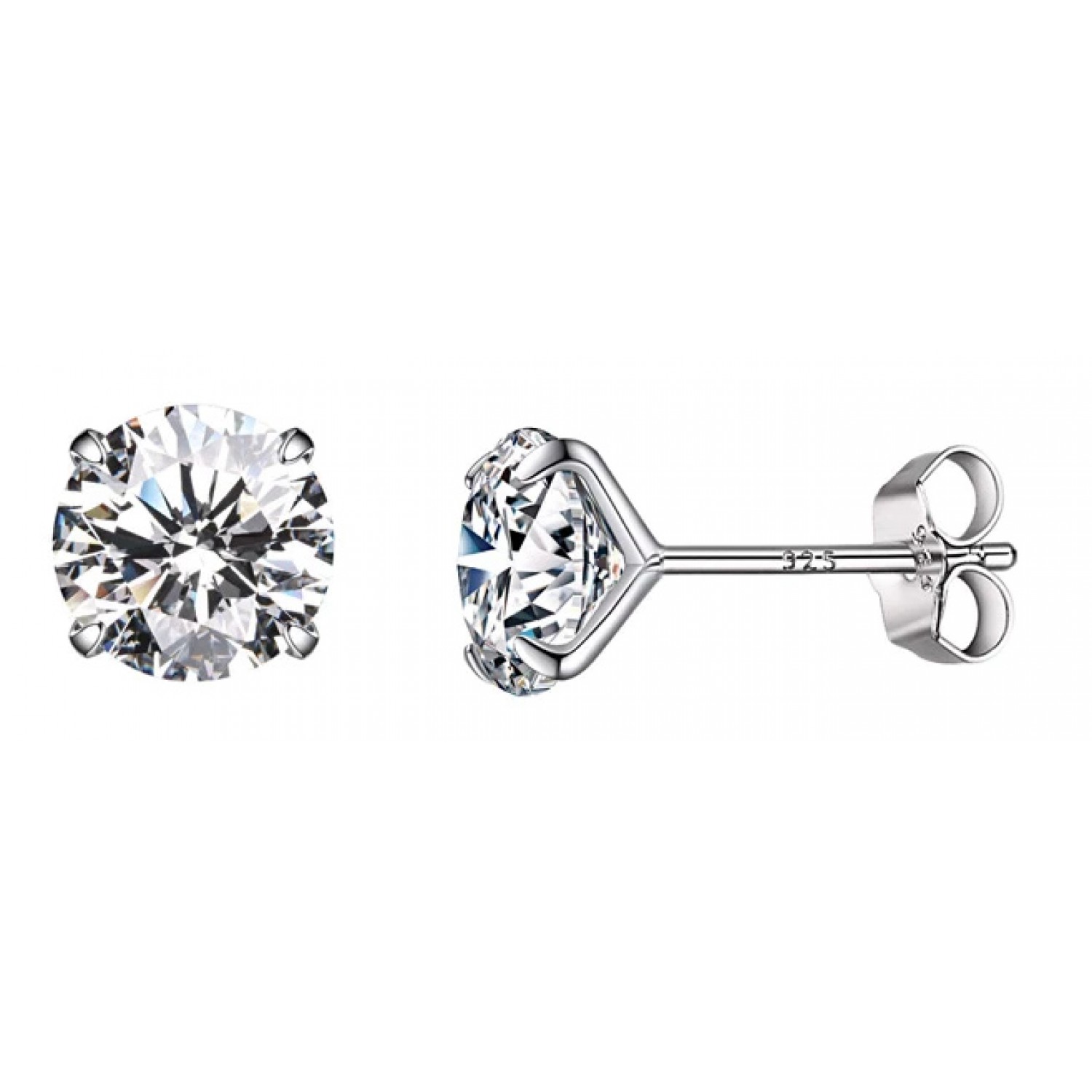 BAMOER σκουλαρίκια καρφωτά BSE166 με κυβική ζιρκόνια, 6mm, ασήμι 925 BAMOER σκουλαρίκια καρφωτά BSE166 με κυβική ζιρκόνια, 6mm, ασήμι 925