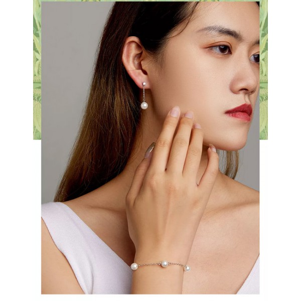 BAMOER βραχιόλι BSB090 με πέρλες, ασήμι 925, ασημί BAMOER βραχιόλι BSB090 με πέρλες, ασήμι 925, ασημί