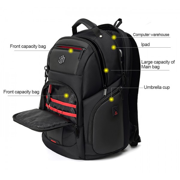 ARCTIC HUNTER τσάντα πλάτης B00341 με θήκη laptop 15.6", 30L, μαύρη ARCTIC HUNTER τσάντα πλάτης B00341 με θήκη laptop 15.6", 30L, μαύρη