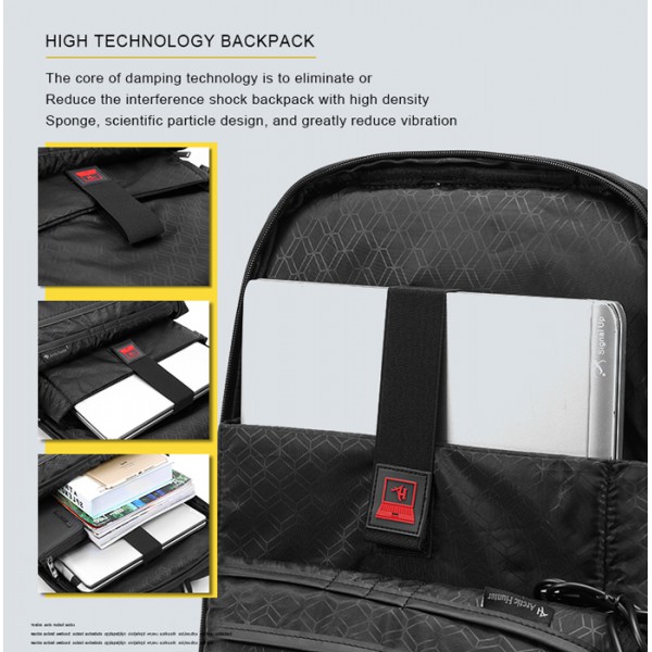 ARCTIC HUNTER τσάντα πλάτης B00111C με θήκη laptop 15.6", 23L, γκρι