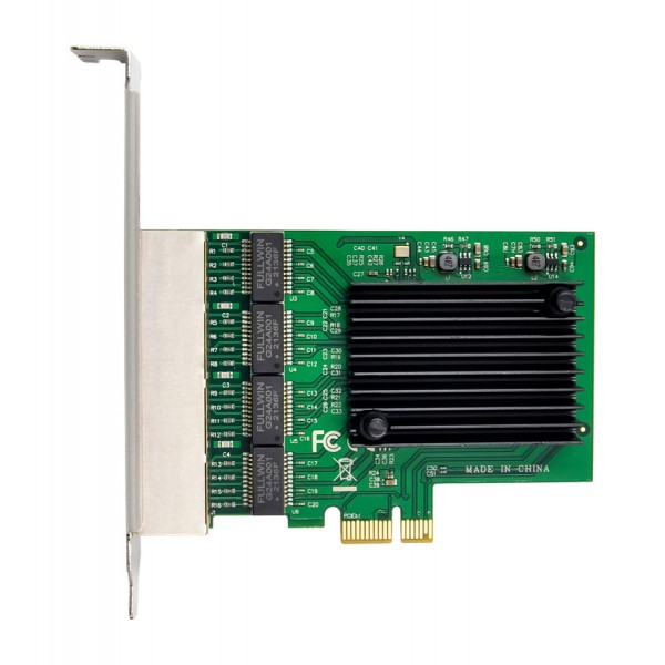 POWERTECH κάρτα επέκτασης PCIe σε 4x RJ45 GbE ST708, RTL8111F & ASM1184 POWERTECH κάρτα επέκτασης PCIe σε 4x RJ45 GbE ST708, RTL8111F & ASM1184