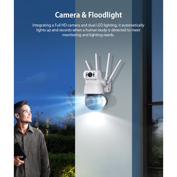 SECTEC smart κάμερα ST-428-4M-DL με προβολείς, dual lens, 4MP, Onvif PTZ SECTEC smart κάμερα ST-428-4M-DL με προβολείς, dual lens, 4MP, Onvif PTZ