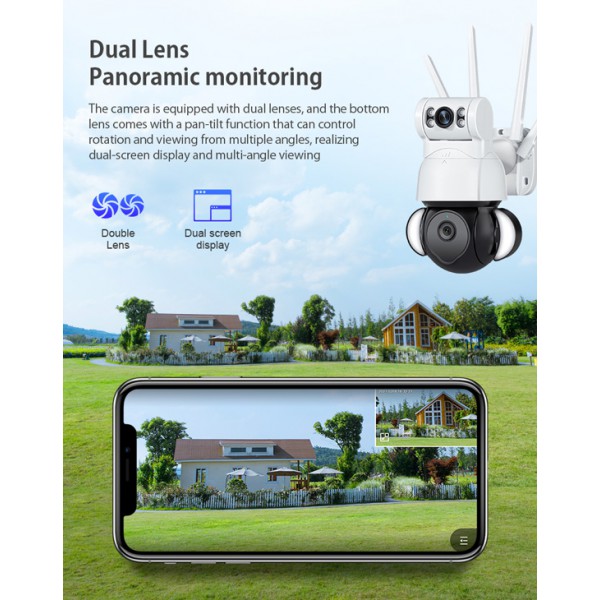 SECTEC smart κάμερα ST-428-4M-DL με προβολείς, dual lens, 4MP, Onvif PTZ SECTEC smart κάμερα ST-428-4M-DL με προβολείς, dual lens, 4MP, Onvif PTZ
