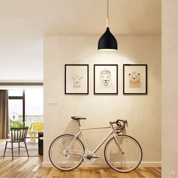 POWERTECH φωτιστικό οροφής HLL-0071, E27, Φ17, μεταλλικό, μαύρο