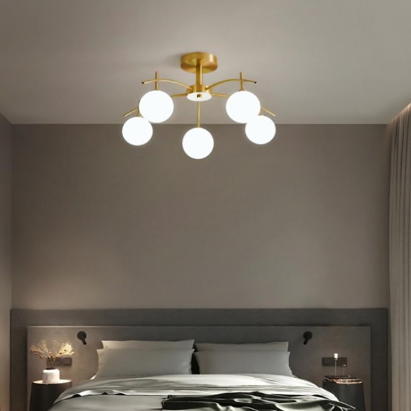 POWERTECH φωτιστικό οροφής HLL-0074, 5x G9, 65cm, μεταλλικό, χρυσό