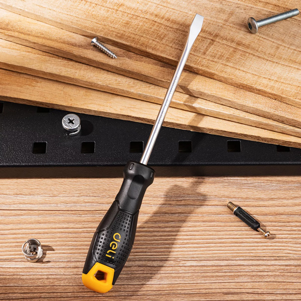 DELI ίσιο κατσαβίδι DL6261251 αντιολισθητική λαβή, μαγνητικό, 6mm, 125mm DELI ίσιο κατσαβίδι DL6261251 αντιολισθητική λαβή, μαγνητικό, 6mm, 125mm