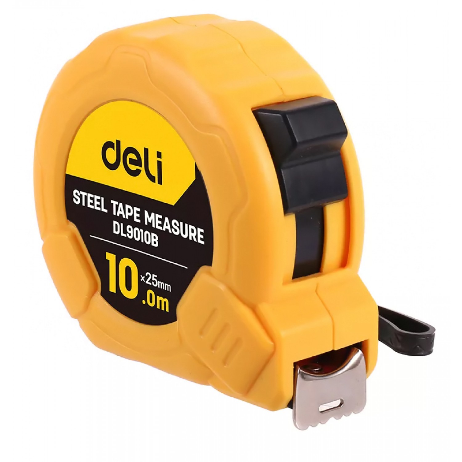 DELI μέτρο DL9010B, με κλείδωμα & clip ζώνης, 10m x 25mm DELI μέτρο DL9010B, με κλείδωμα & clip ζώνης, 10m x 25mm