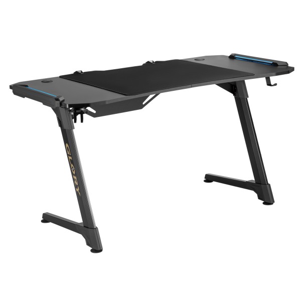 BRATECK gaming γραφείο Glory GMD04-2S, 1400x700, RGB, μαύρο