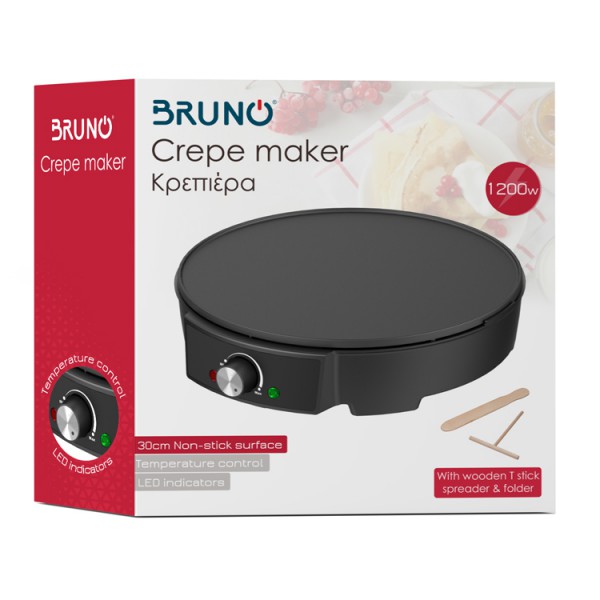 BRUNO κρεπιέρα BRN-0080, 30cm αντικολλητική επιφάνεια, 1200W BRUNO κρεπιέρα BRN-0080, 30cm αντικολλητική επιφάνεια, 1200W