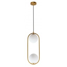 POWERTECH φωτιστικό οροφής HLL-0096, 2x E27, 25x60cm, μεταλλικό, χρυσό