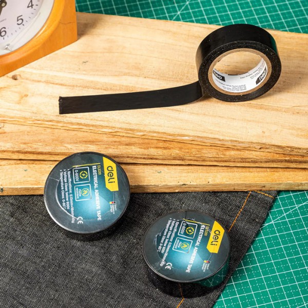 DELI μονωτική ταινία υψηλής αντοχής DL5261, 18mm, 9.15m, μαύρη, 10τμχ