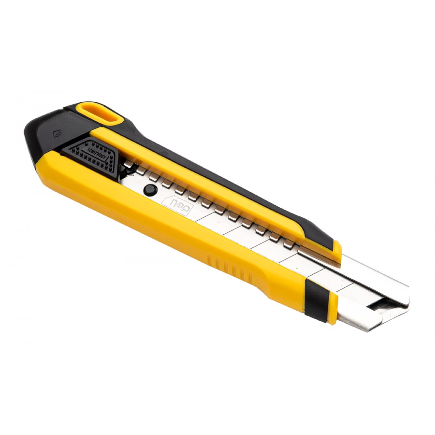 DELI πλαστικό κοπίδι με ασφάλεια DL025, 25mm, κίτρινο DELI πλαστικό κοπίδι με ασφάλεια DL025, 25mm, κίτρινο