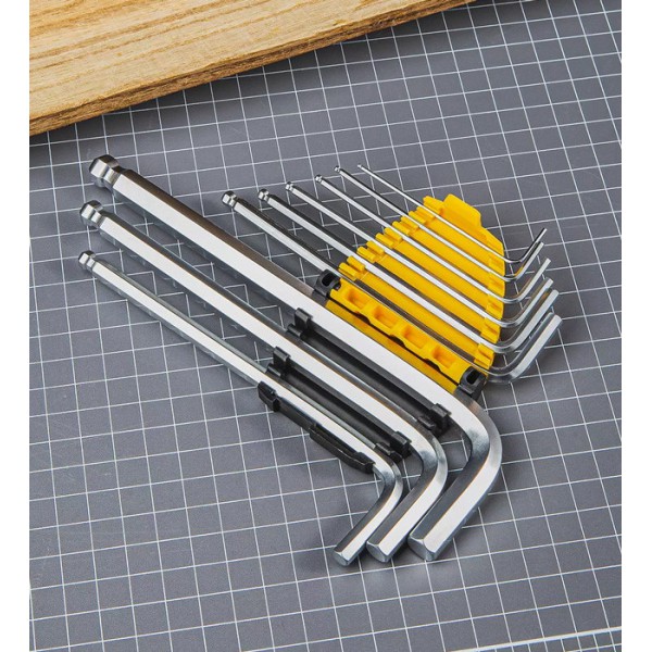 DELI σετ κλειδιά Allen DL3088 με μακρύ βραχίονα, 1.5-10mm, Cr-V, 9τμχ DELI σετ κλειδιά Allen DL3088 με μακρύ βραχίονα, 1.5-10mm, Cr-V, 9τμχ