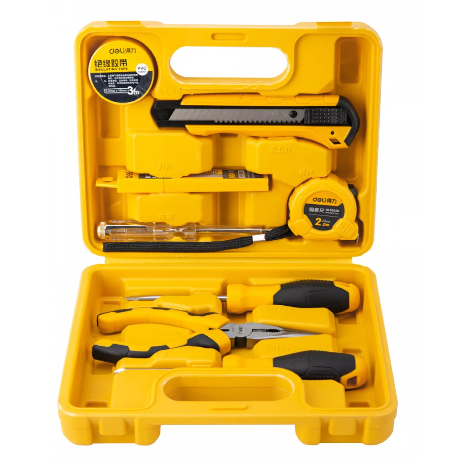 DELI σετ εργαλείων DL1008J, με θήκη, 8τμχ DELI σετ εργαλείων DL1008J, με θήκη, 8τμχ