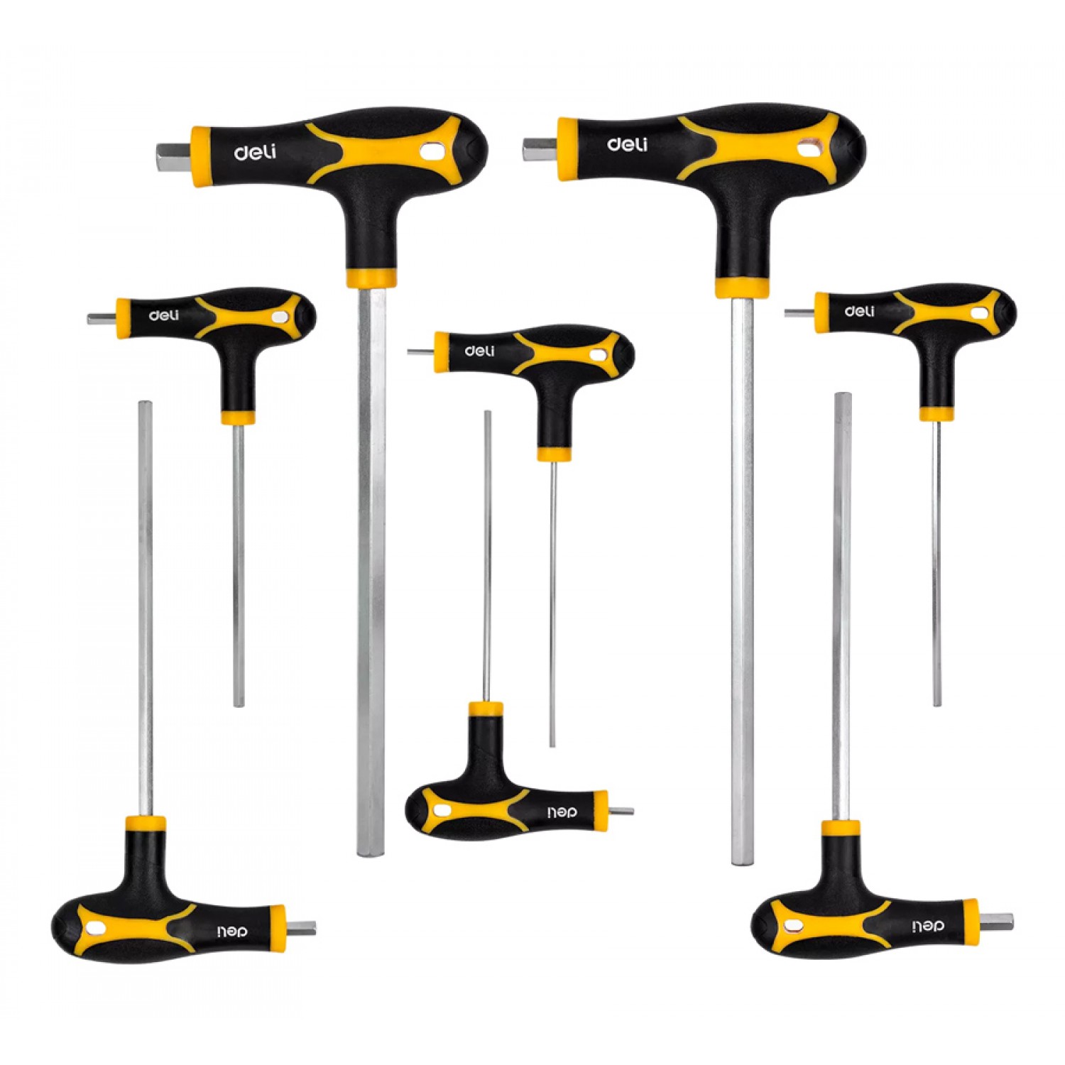 DELI σετ κλειδιά Allen DL233108, τύπου Ταφ, 2-10mm, Cr-V, 8τμχ DELI σετ κλειδιά Allen DL233108, τύπου Ταφ, 2-10mm, Cr-V, 8τμχ