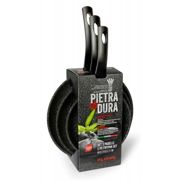 FLONAL SET Τηγάνια αντικολλητικά Pietra Dura 3 τεμαχίων 20/24/28cm FLONAL SET Τηγάνια αντικολλητικά Pietra Dura 3 τεμαχίων 20/24/28cm