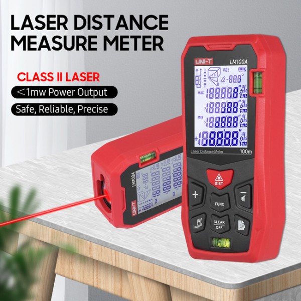 UNI-T laser μετρητής απόστασης LM100A, m/ft/in, 100m UNI-T laser μετρητής απόστασης LM100A, m/ft/in, 100m