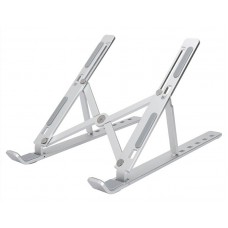CABLETIME μεταλλική βάση laptop CT-LS01-AG, 15.6", ρυθμιζόμενη, ασημί