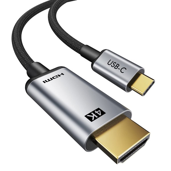 CABLETIME καλώδιο USB-C σε HDMI C160, 4K, gold plated, 5m, μαύρο CABLETIME καλώδιο USB-C σε HDMI C160, 4K, gold plated, 5m, μαύρο