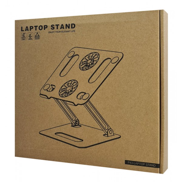 Βάση & ψύξη laptop CT-LS05-AG 11-17", 2x Fan, πτυσσόμενη, γκρι