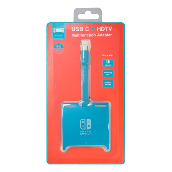 USB-C docking station SHUB31 για Nintendo Switch, USB/HDMI/USB-C, μπλε