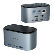 CABLETIME docking station DOCK131-AG2 11 θύρες & θήκη M.2, 4K 100W, γκρι