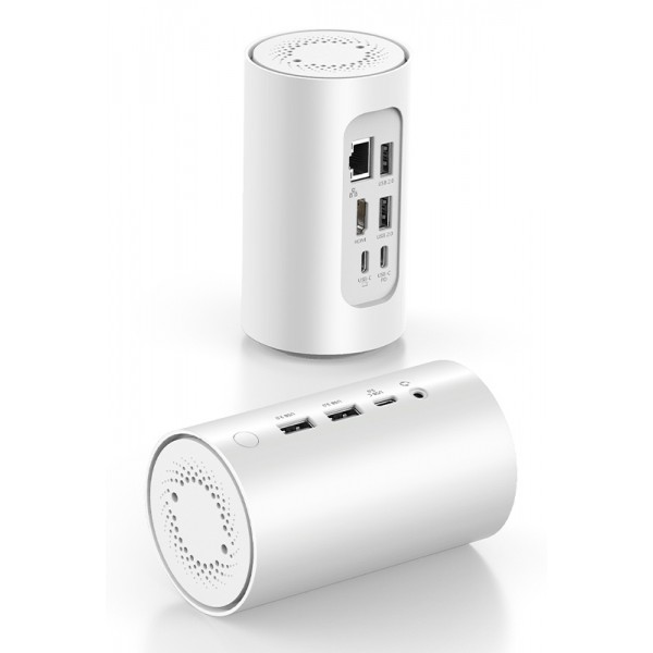 CABLETIME docking station DOCK91-PW με καθαριστή αέρα, 10 θυρών, λευκό