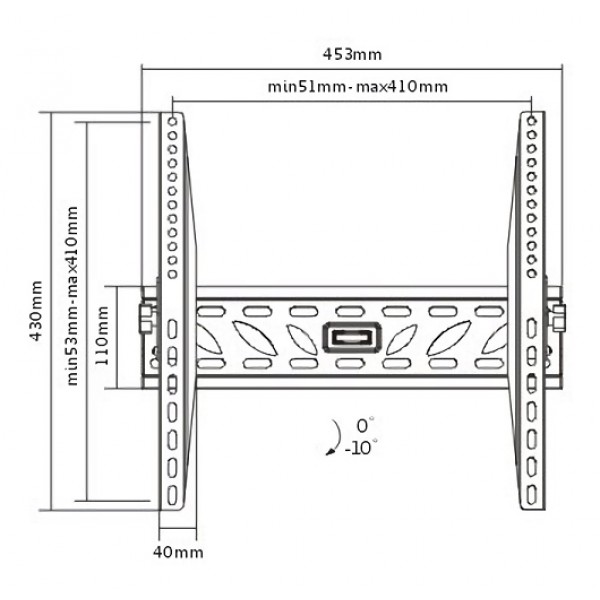 ITECHMOUNT επιτοίχια βάση PM4T για τηλεόραση 32"-55", έως 50kg ITECHMOUNT επιτοίχια βάση PM4T για τηλεόραση 32"-55", έως 50kg