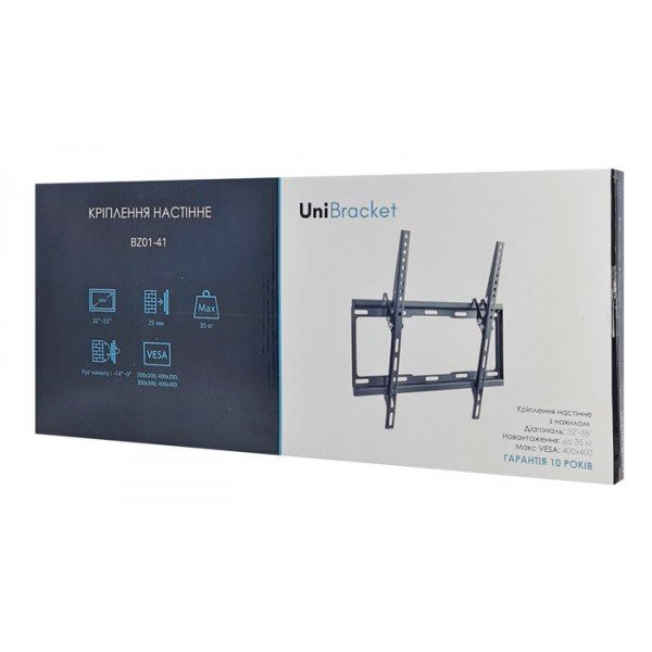 UNIBRACKET επιτοίχια βάση BZ01-41 για τηλεόραση 32"-55", έως 35kg UNIBRACKET επιτοίχια βάση BZ01-41 για τηλεόραση 32"-55", έως 35kg
