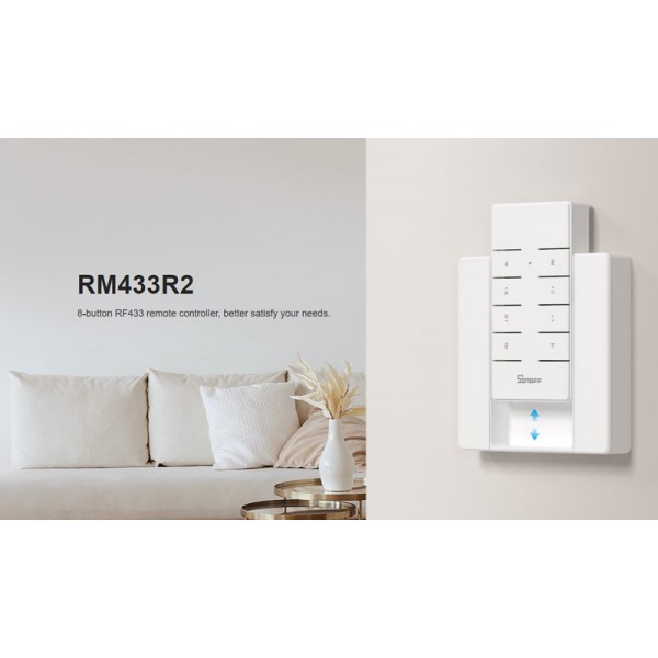 SONOFF remote controller RM433R2, 433MHz, λευκό SONOFF remote controller RM433R2, 433MHz, λευκό