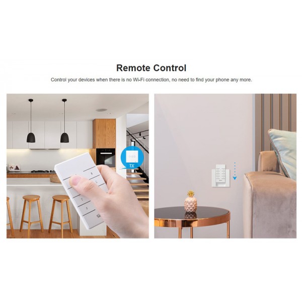 SONOFF remote controller RM433R2, 433MHz, λευκό SONOFF remote controller RM433R2, 433MHz, λευκό