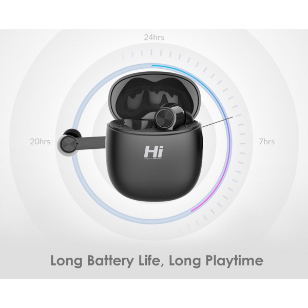HIFUTURE earphones με θήκη φόρτισης FlyBuds Pro, True Wireless, μαύρα HIFUTURE earphones με θήκη φόρτισης FlyBuds Pro, True Wireless, μαύρα