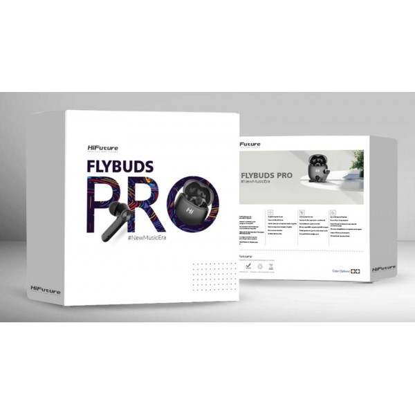 HIFUTURE earphones με θήκη φόρτισης FlyBuds Pro, True Wireless, μαύρα HIFUTURE earphones με θήκη φόρτισης FlyBuds Pro, True Wireless, μαύρα