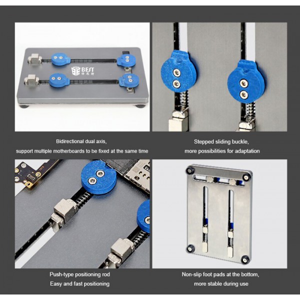 BEST βάση motherboard BST-001P για επισκευή smartphone, 2-axis, 9x13cm BEST βάση motherboard BST-001P για επισκευή smartphone, 2-axis, 9x13cm