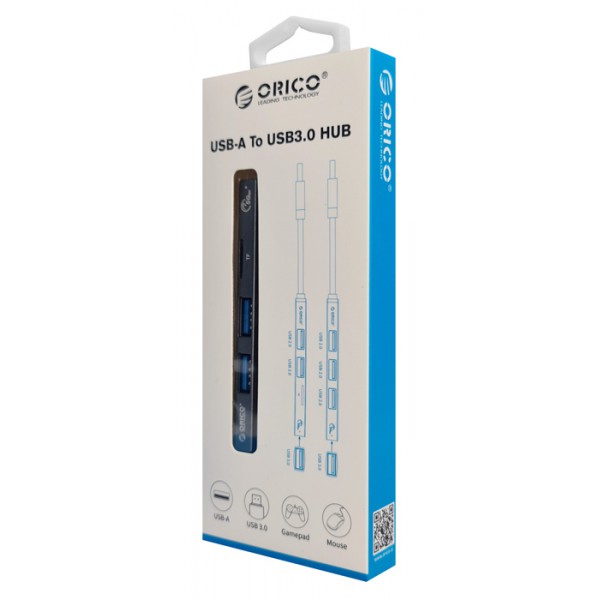 ORICO USB hub AH-A12F με card reader, 4x θυρών, 5Gbps, USB σύνδεση, γκρι ORICO USB hub AH-A12F με card reader, 4x θυρών, 5Gbps, USB σύνδεση, γκρι