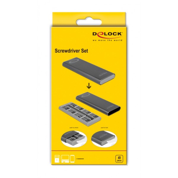 DELOCK σετ κατσαβιδιών ακριβείας 64126, 49τμχ DELOCK σετ κατσαβιδιών ακριβείας 64126, 49τμχ
