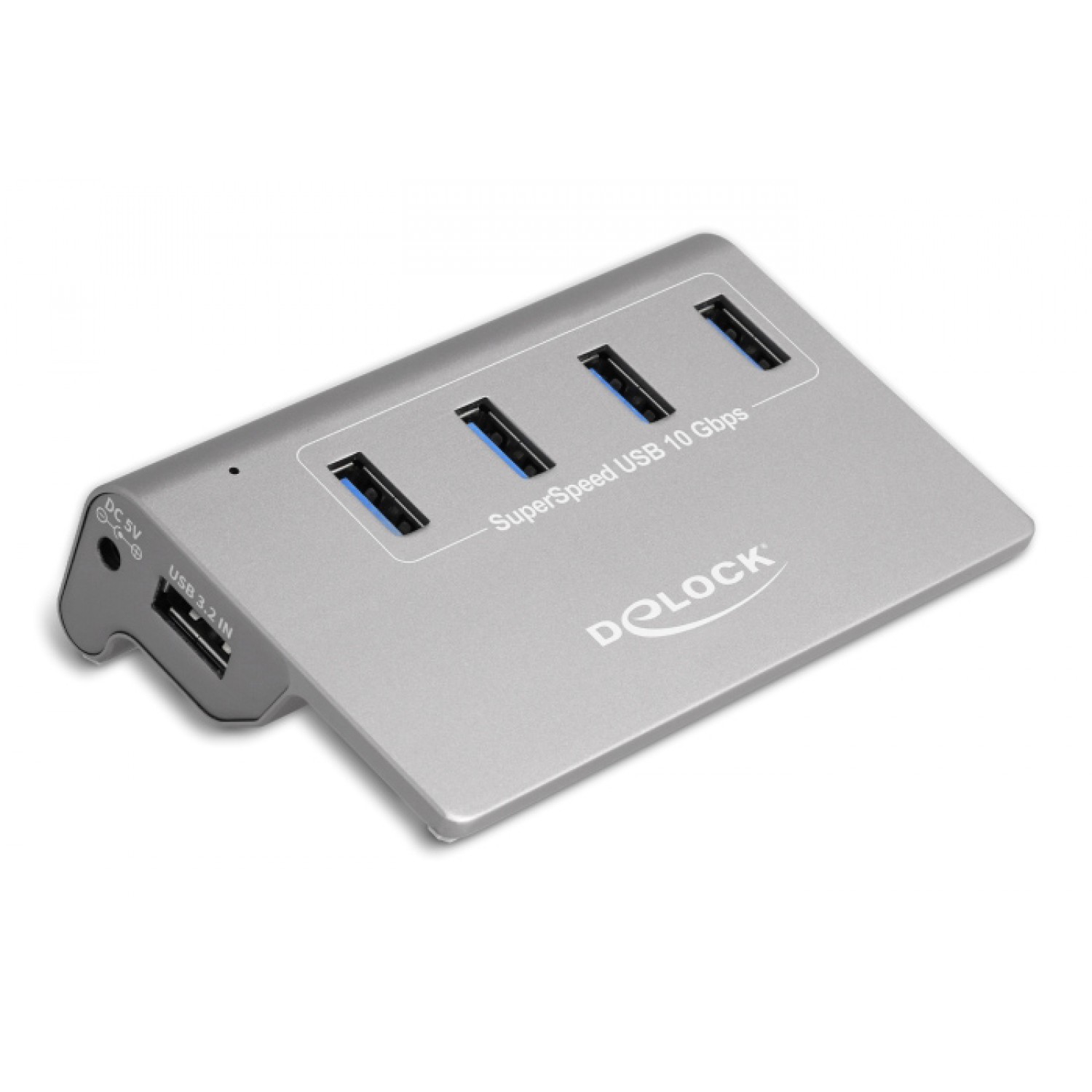 DELOCK USB hub 64181, 4x USB θύρες, 10 Gbps, γκρι