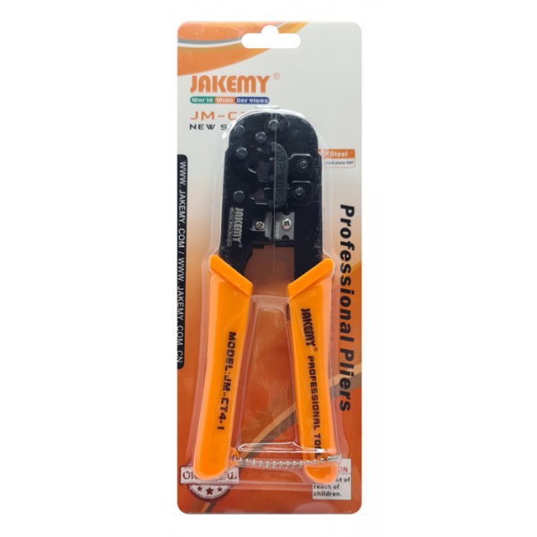 JAKEMY πρέσα ακροδεκτών JM-CT4-1 για καλώδια δικτύου RJ45/12, 8P/6P JAKEMY πρέσα ακροδεκτών JM-CT4-1 για καλώδια δικτύου RJ45/12, 8P/6P