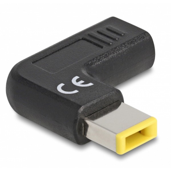 DELOCK αντάπτορας τροφοδοσίας 60003 USB-C σε Lenovo 11x4.5mm, 90°, μαύρο